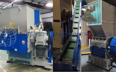 100 HP, Shredder System with Conveyor and Grinder