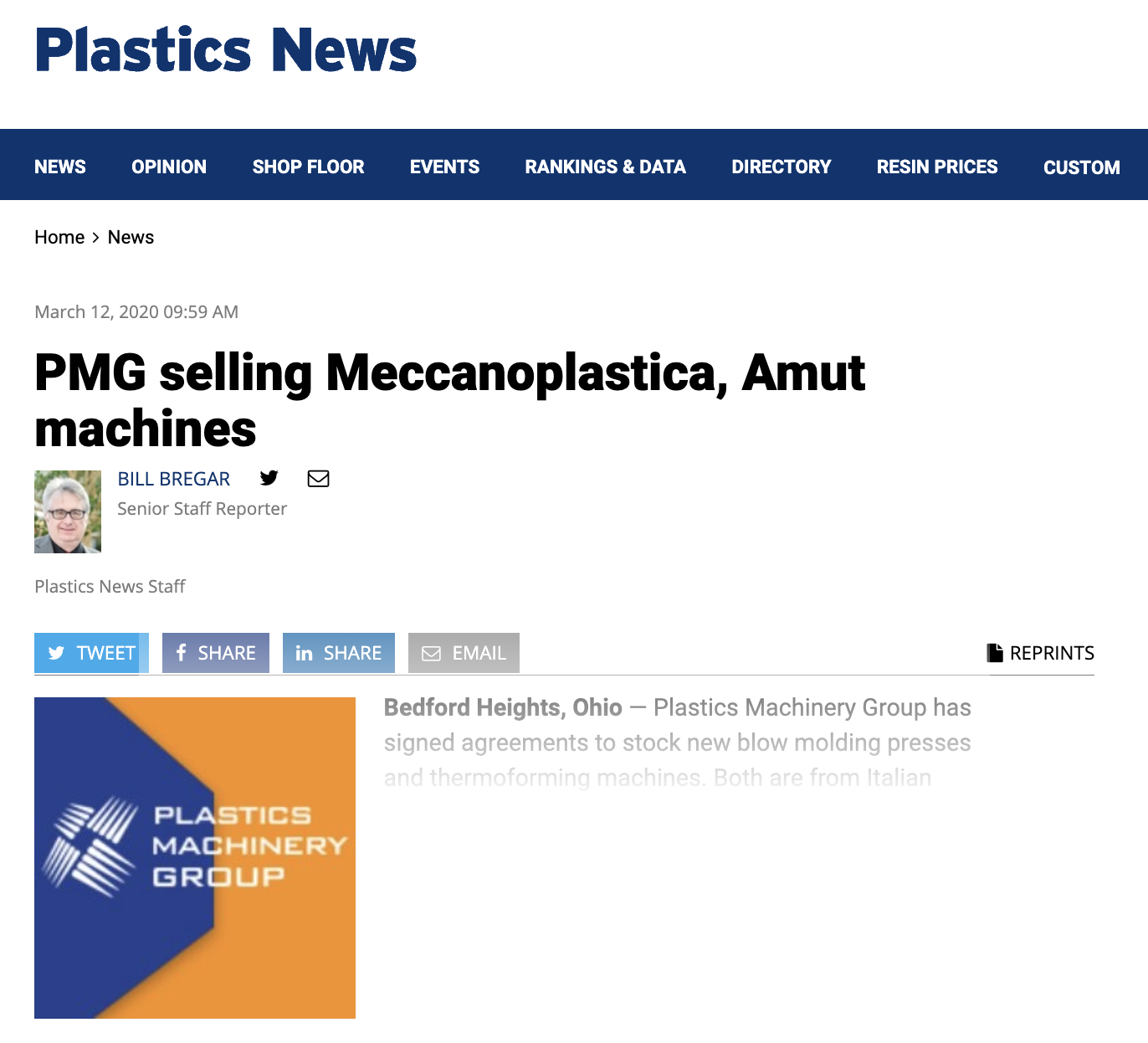 News Plastics Machinery Group